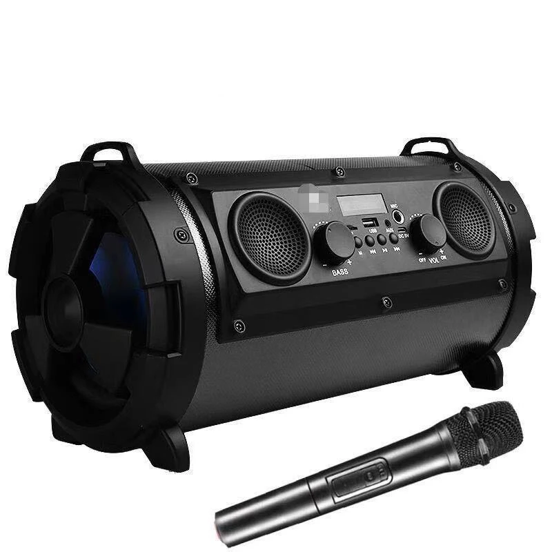 2023 High quality wireless smart retro creative bt stereo surround sound portable stereo High power subwoofer karaoke speaker fa