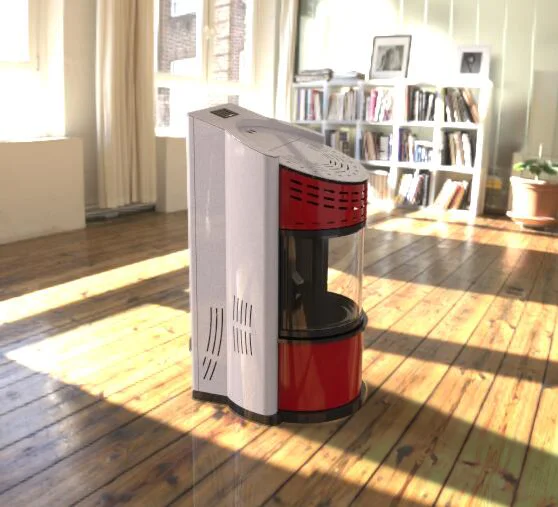 Портативная древесная пеллетная печь с искусственным интеллектом