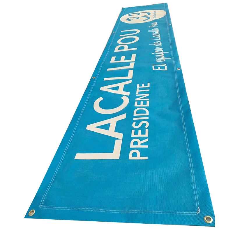 Factory Direct Sales advertising Mesh Banner Material 13oz Hot Lamination Pvc Poster Flex Vinyl Pvc Banner Roll