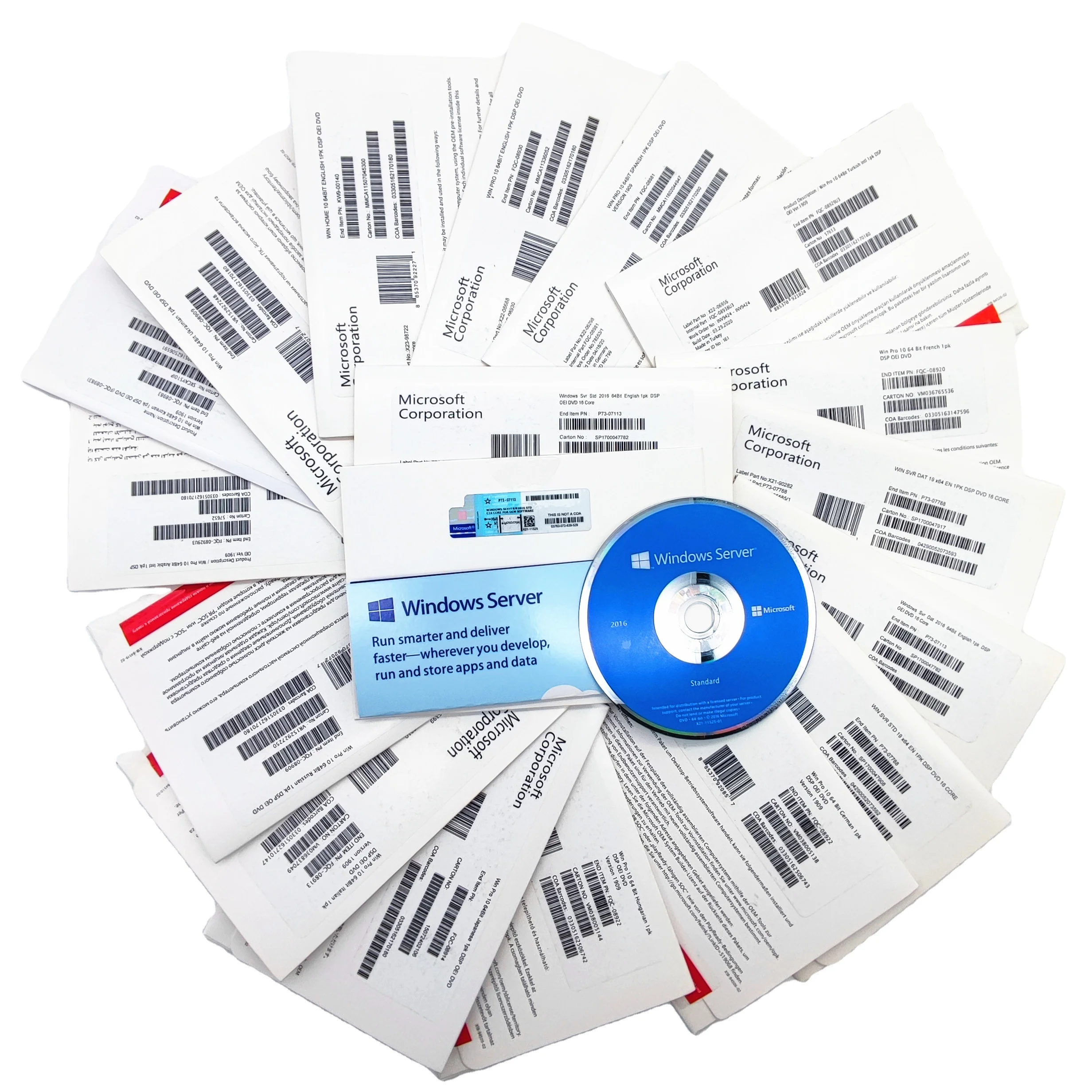 Win Server 2019 Standard DVD OEM 16 CORE Full Package English Version Win Server STD