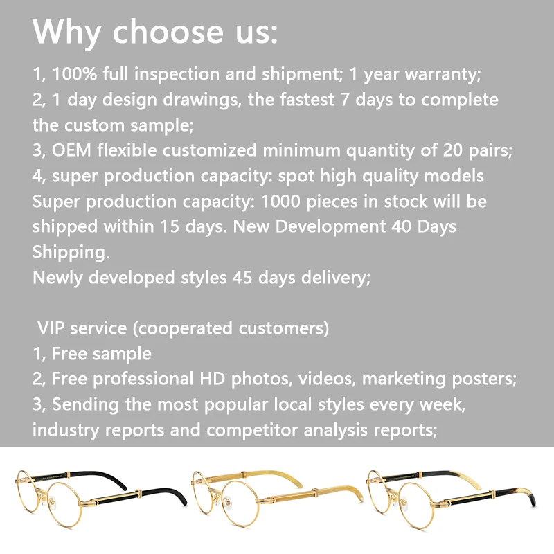 Factory Direct Selling Newest High Quality Fashion Natural Ox Horn Glasses Designer Custom Women Men Optical Frames