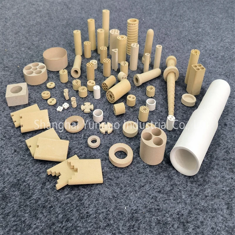 Cordierite Mullite Ceramic Screwed Tube for Electrical Resistor Capacitor Insulator