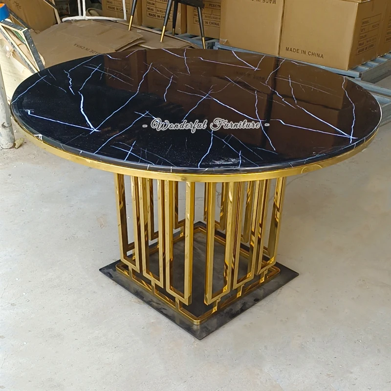 High End New Design Indoor Table Marble Top 120 Round Table Special Coffee Shop Tables