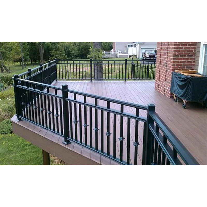 Blh-9 Simple Design Black Iron Stair Railing Corrimao De Escadas De Ferro Preto Outdoor Wrought Iron Stair Railing For House And
