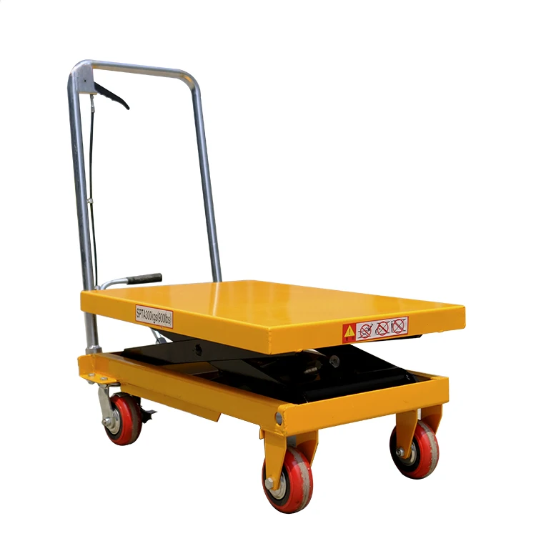 High quality China light duty hydraulic lift table trolley cart hydraulic hand lift trolley