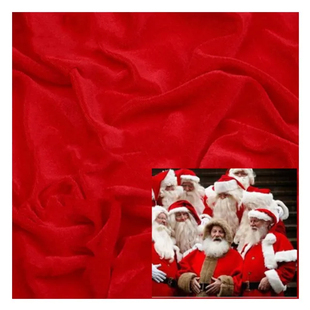 
Polyester 95% spandex 5% elastic tablecloth conference display curtain background cloth Christmas red velvet fabric 