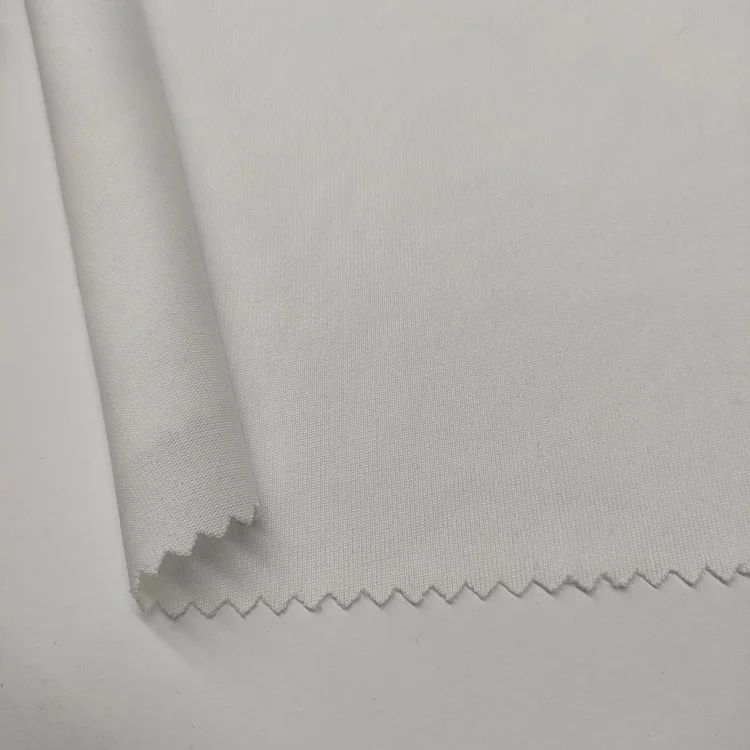 China Textile Manufacturer 100 Polyester Single Jersey Fabrics White Jersey Knit Fabric