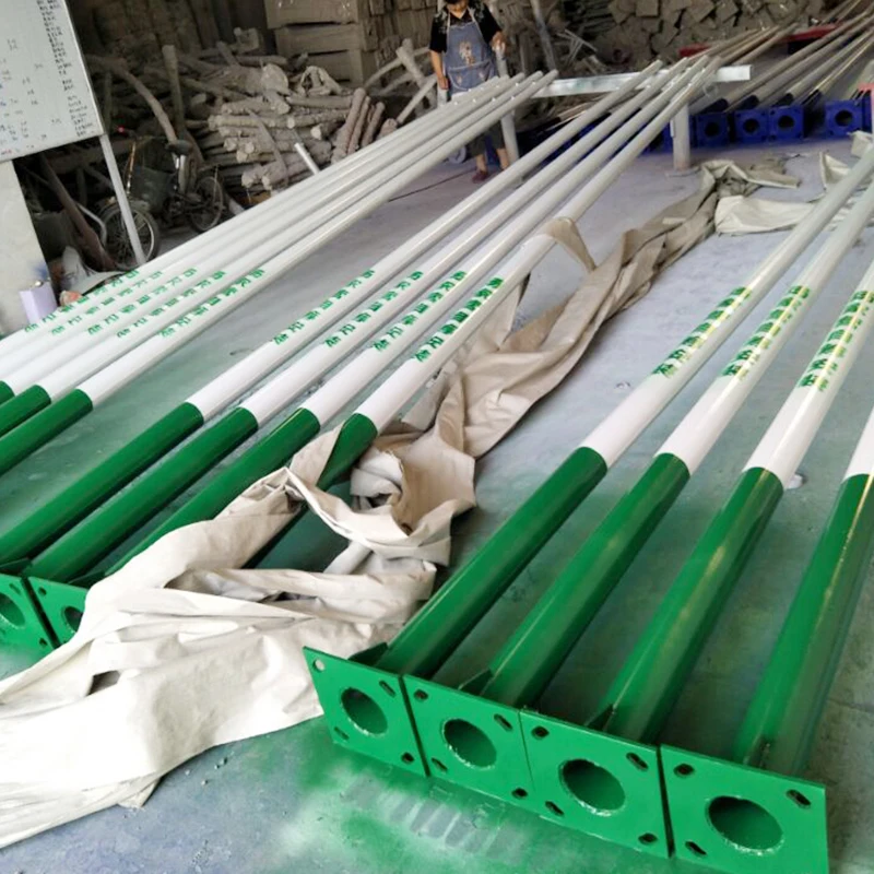 OEM 4-20m telescopic solar lamp post / hot dip galvanized street lighting pole 12m