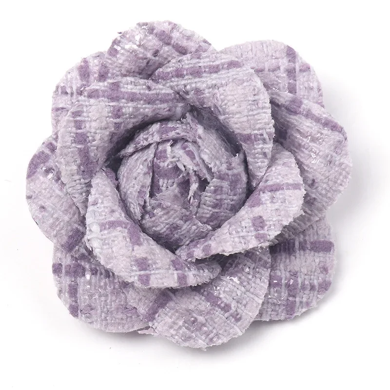 2023 4.5cm  fabric art camellia flower for brooch corsage shoes flower hair accessories