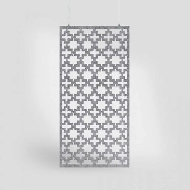 Qinsound Artistic Hanging Laser Cut Acoustic Wall Panel and Partitioning Modern Room Divider Office Noise Reducing Partitioning