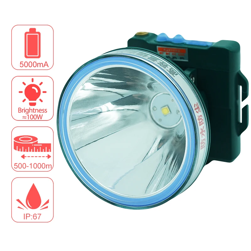 head light led headlamp fishing headlight torch rechargeable