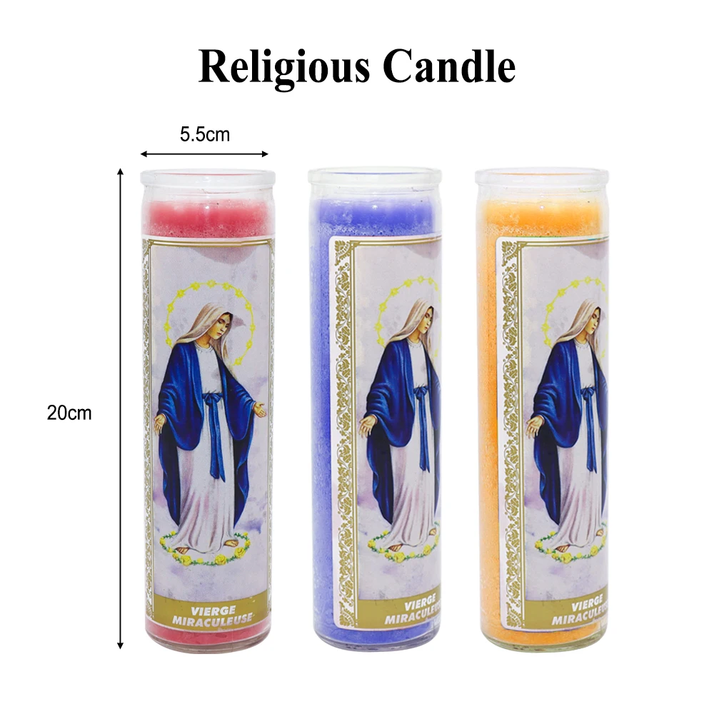 Pop Prayer Candle Scented Religious Glass Candles with Custom Logo