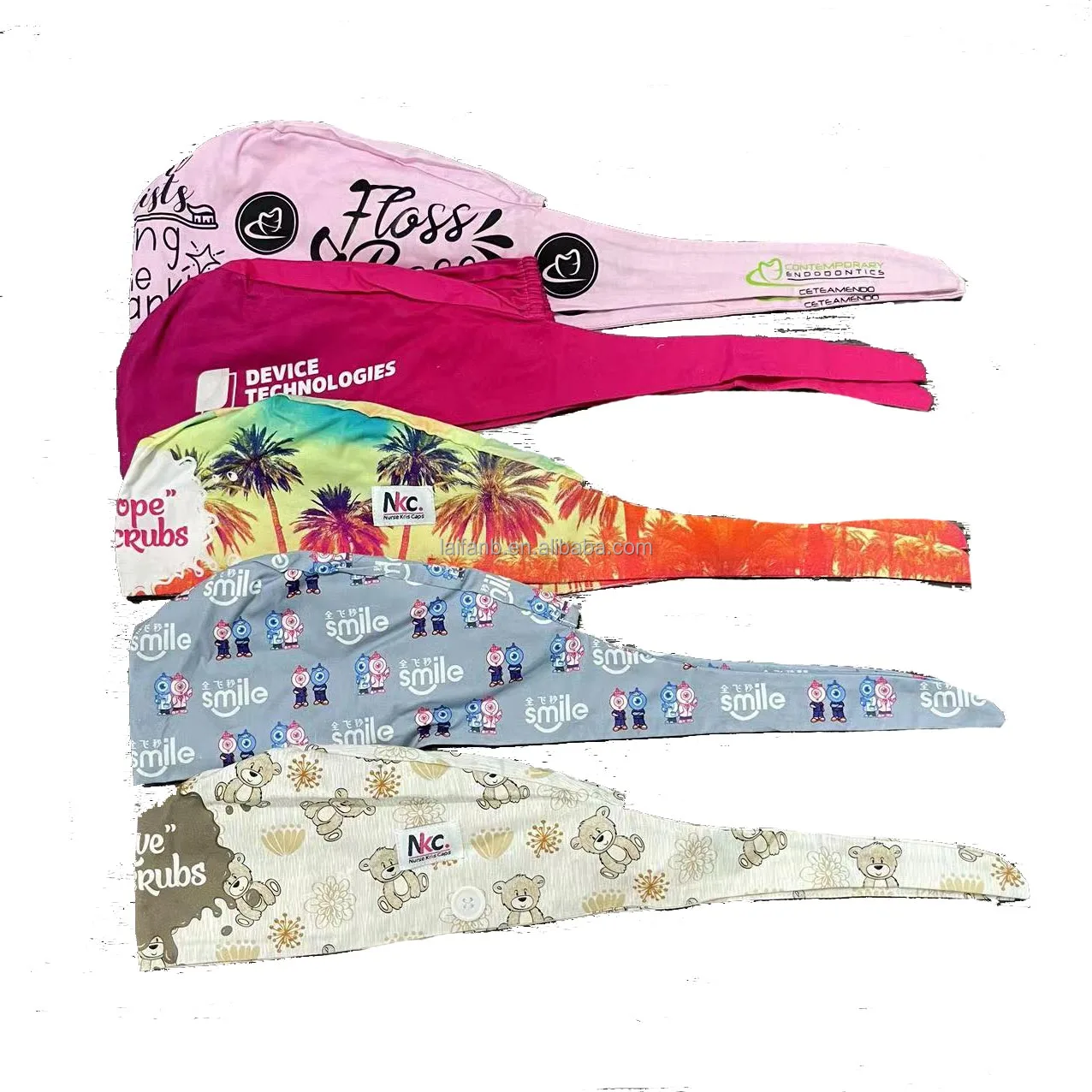 nurse doctor male short skull caps custom print logo scrub caps for short hair men hospital work uniform caps for nurse