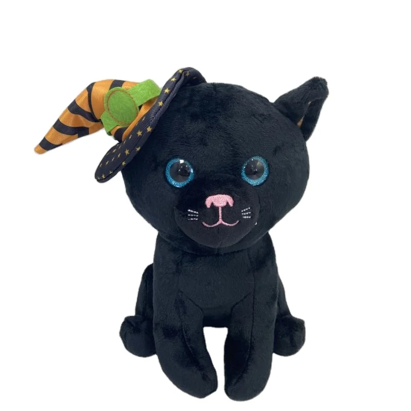 Cartoon Unique Black Animal Toys New Design Custom Halloween Scary Plush Doll Toys Goth Plushies