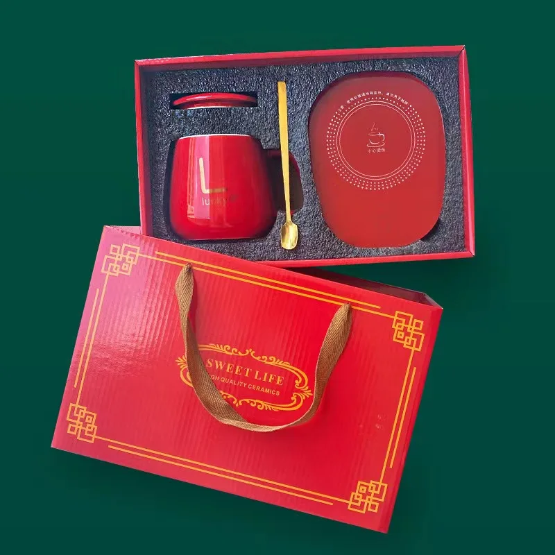 Usb Control Self Heating Ceramic cup Coffee Cup Warmer heating cup