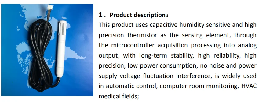 Focusens ODM OEM high flexibility humidity transmitter probe humidity sensor for temperatures up to 250c