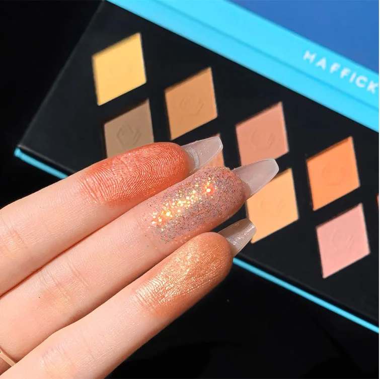 Макияж поставщик блеск косметическая упаковка уникальный голографическая 11 видов цветов Палитра теней для век