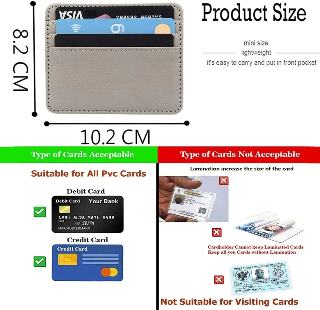 2024 Simple Luxury Fashion Custom Credit Card Wallet Waterproof Card Holder PU PVC Leather Card Wallet