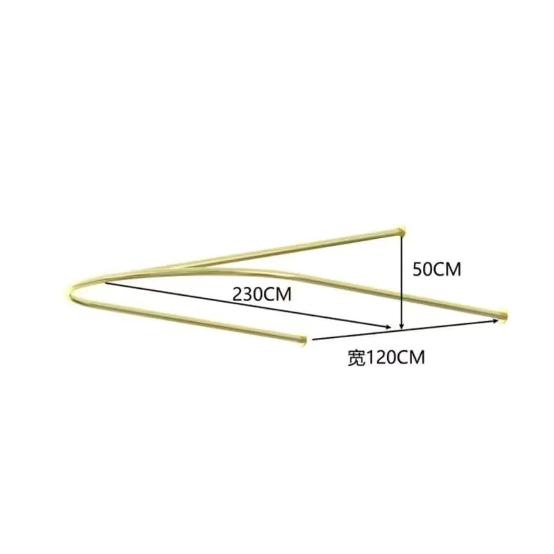 Beauty salon partition curtain U-shaped health hall light opaque curtain rod