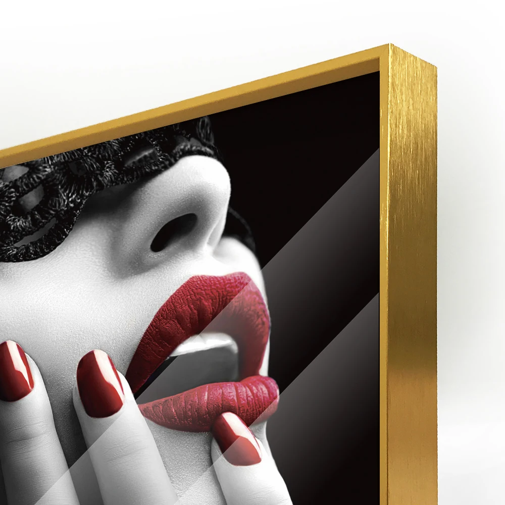 Factory Top Ranking Product Sexy Red Lips Painting Canvas Wall Art Oil Print Wall Decor Modern Decorative for Living Room