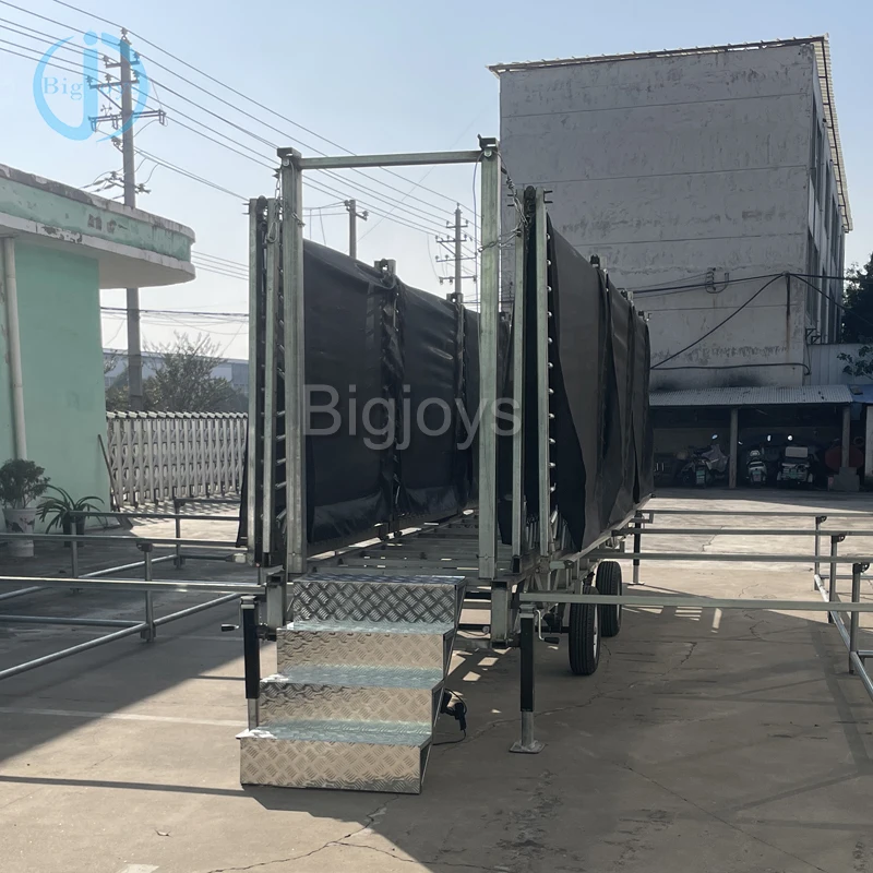Moveable Trampoline Park   Folding Trampoline with Trailer for Sale
