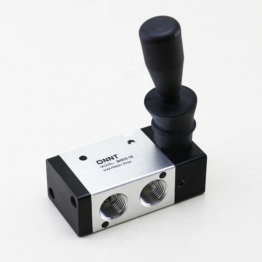 3H310-10 Normally Closed Lever 3 port 2 position 3/8' Pneumatic Hand Switch Operated Manual Return Control Push Pull Valve