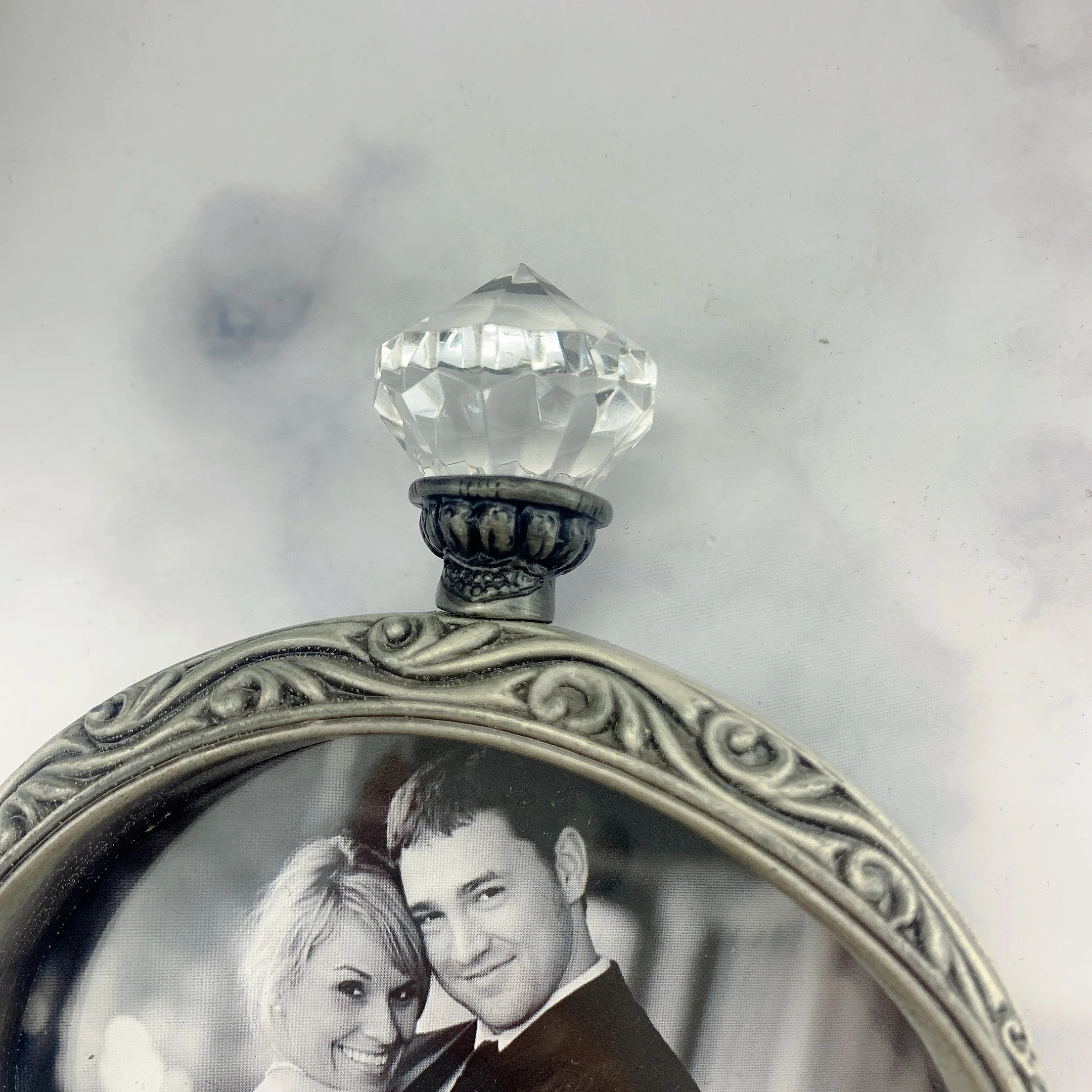 Custom Zinc Alloy Photo Frame Antique Silver Diamond Metal Picture Frame Wedding Photo Frames