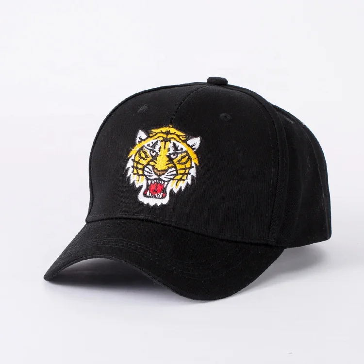 
Baseball Cap Tiger Head Embroidered Hot Sale Hat Ladies Cotton Male Outdoor Leisure Vintage Cap Supplier Outdoor Visor Hat 