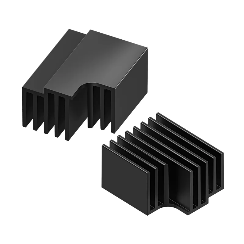 High Precision Oem Aluminium Profile Black Anodized Heat Sink Cnc Machined Turned Milling Parts