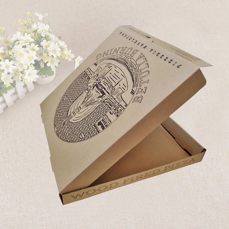 Safe Corrugated Cardboard Pizza Box wtih Pattern