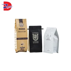 Tea Flat Bottom Coffee Bean Making Wrapper Stand Up Pouch Zip Lock Products Packaging Bags