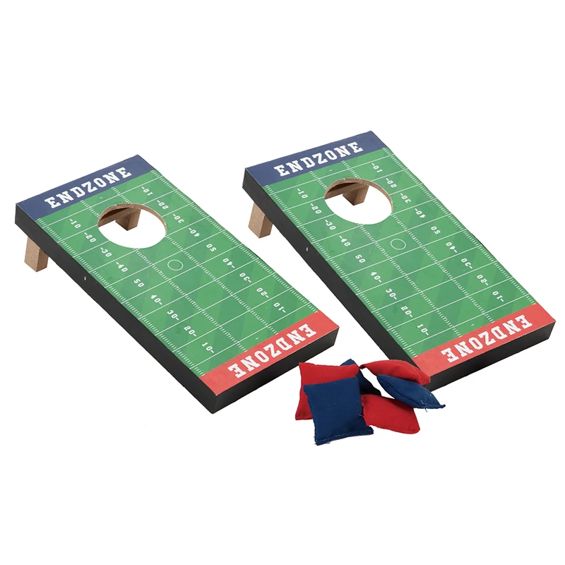 Portable 10 Piece Corn hole board bean bag toss Game Set for kids and adults backyard family party