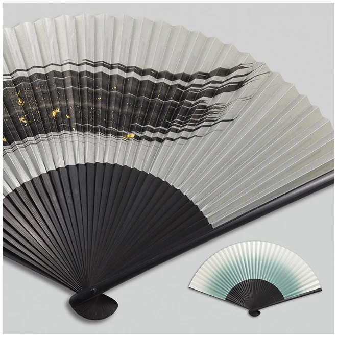 Japanese style handmade paper decorations hand folding clip fan