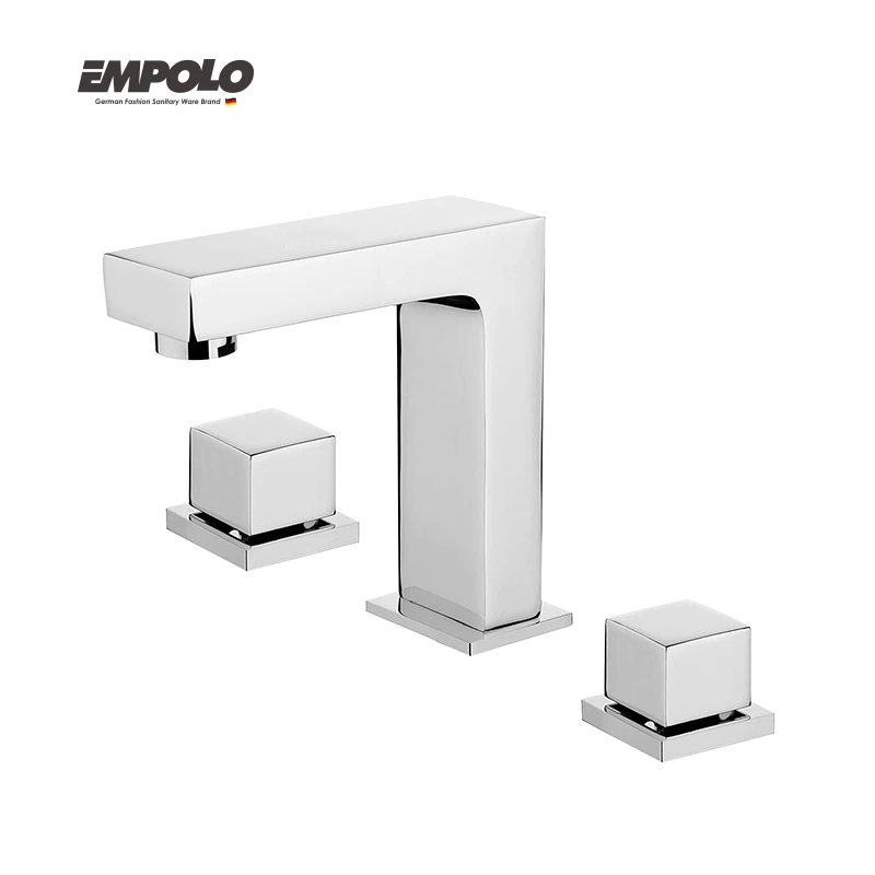 8 дюймов 3 отверстия 2 ручки широко распространенный раковина для ванной комнаты