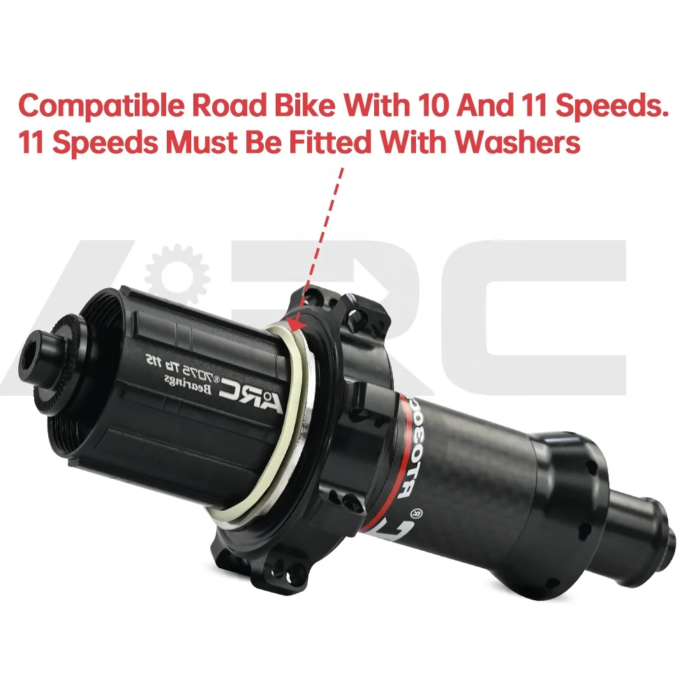 RT-030F/RCB  20 24 Holes High Quality Straight Pull Road hub Carbon Road Bicycle Hubs Sealed Bearing V Brake Hubs