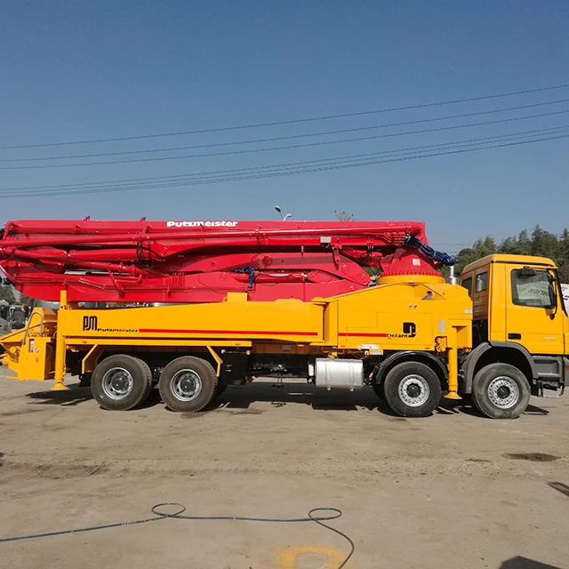 Used putzmeister 36m 46m mercedes actros 4141 construction concrete pumping trucks from China