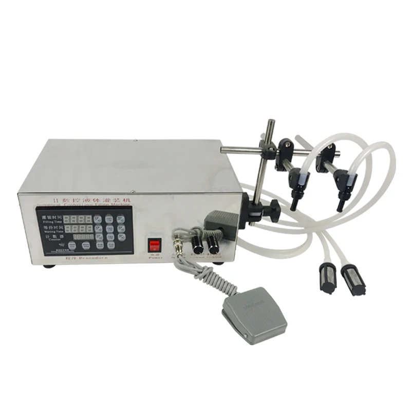Double-head small numerical control filling machine semi-automatic liquid filling machine liquid quantitative filling machine