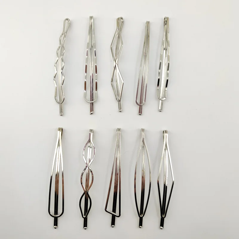 High Quality Fashion Accessories Golden Duckbill Clip Heart Hollow Hair Clip Metal Hair Pin