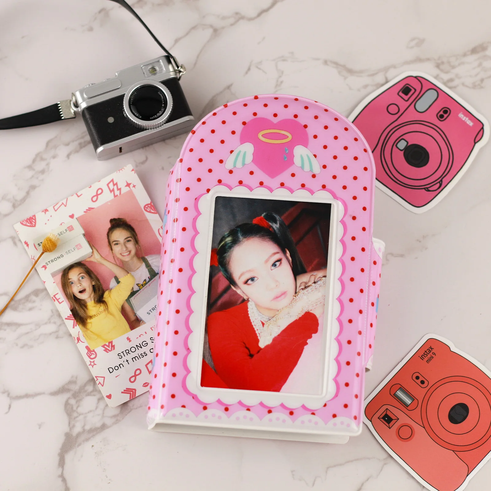 Custom collection book pvc album kpop photo card binder hollow album with DIY keychain sticker collection picture