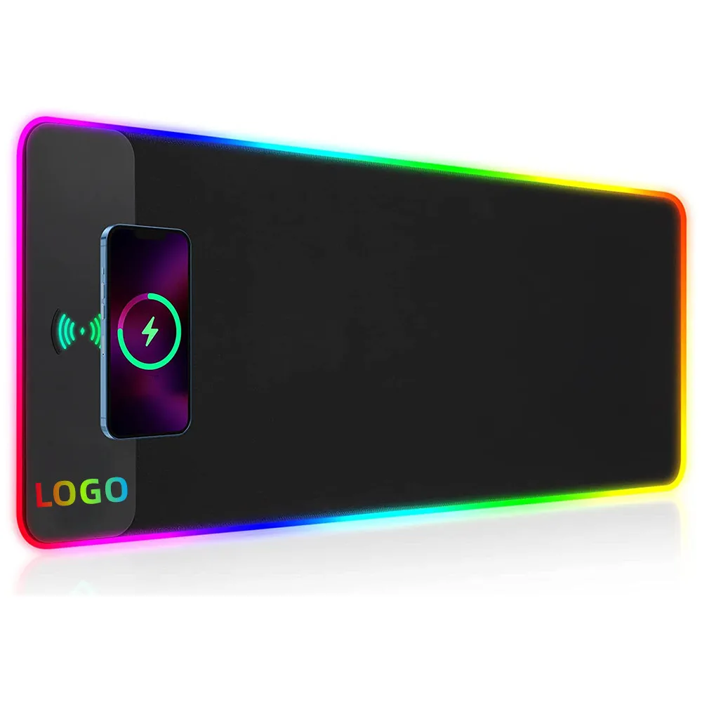 RGB gaming cartoon Mouse Pad With Wireless Charger Waterproof Keyboard Mouse Pad Led Light Nipple-mouse-pad