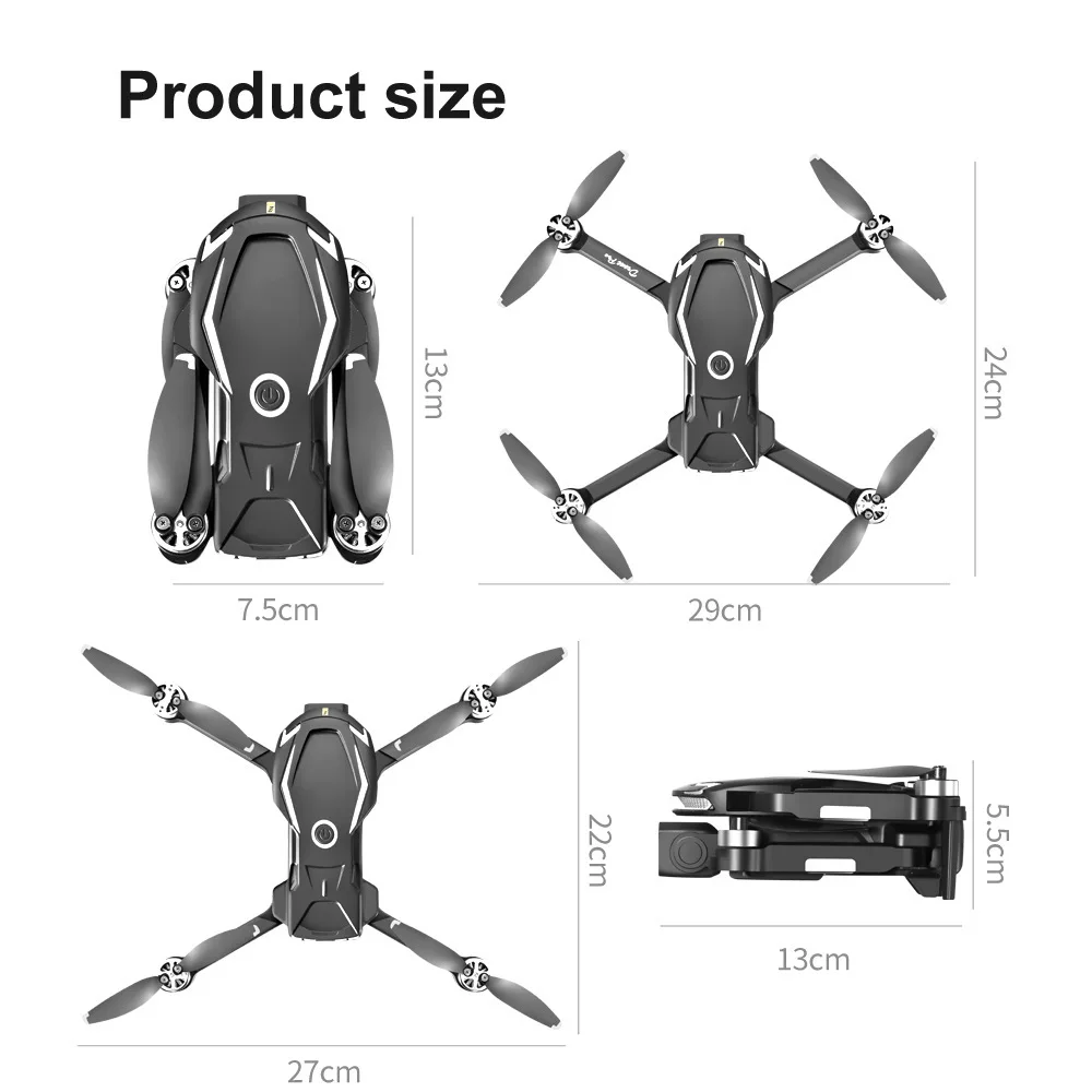 V888 Drone 8k Drone With Camera Obstacle Avoidance  Long endurance four axis brushless rc drone toy