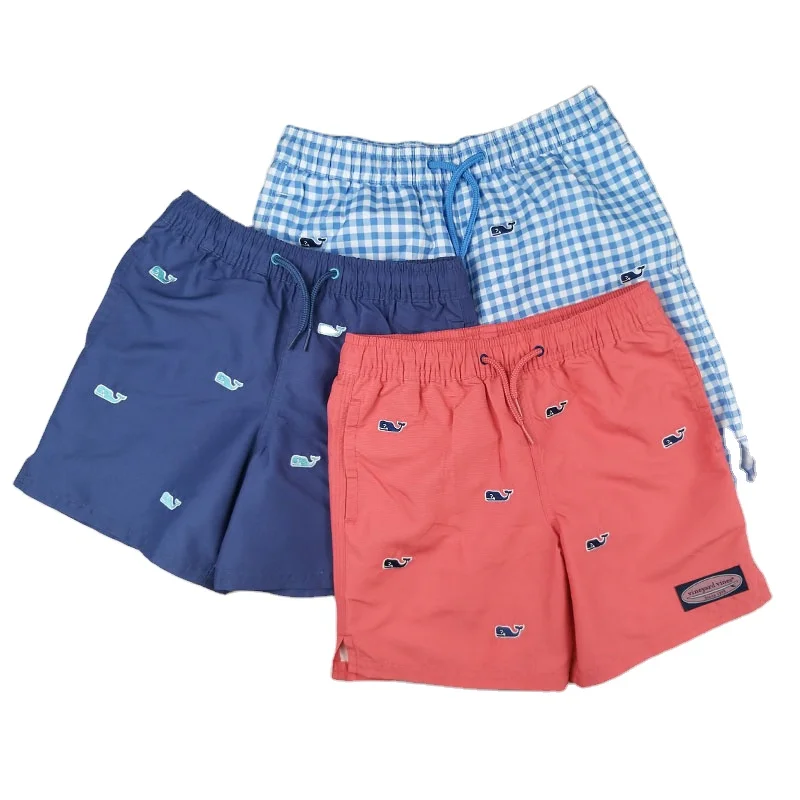 Beach pants kids waterproof quick dry board shorts print swim trunks overun vineyard vines kids swimwear with free sample