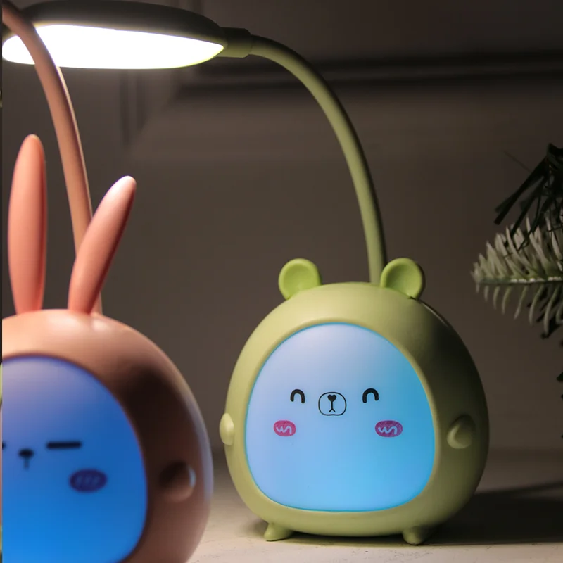 Student Reading Lampe De Table Salon Kids Led Desk Night Light Flexible Animal Shaped Bedroom Table Lamp