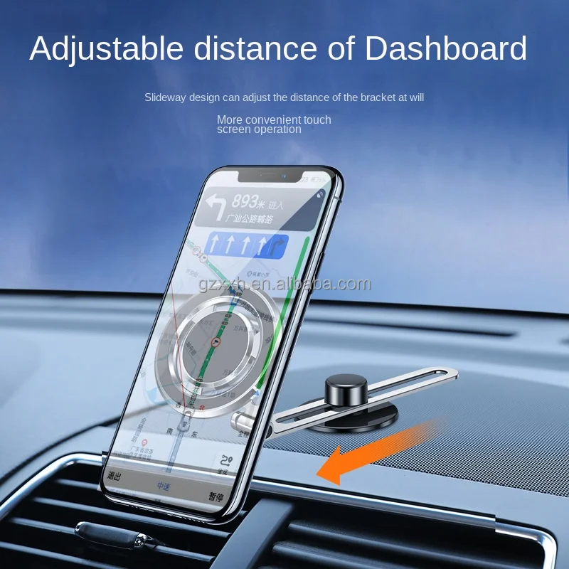 New Magnetic Car Mobile Phone Holder Metal Adjustable Holder Stand Universal Laptop Cell Phone Magnet Car Phone Mount