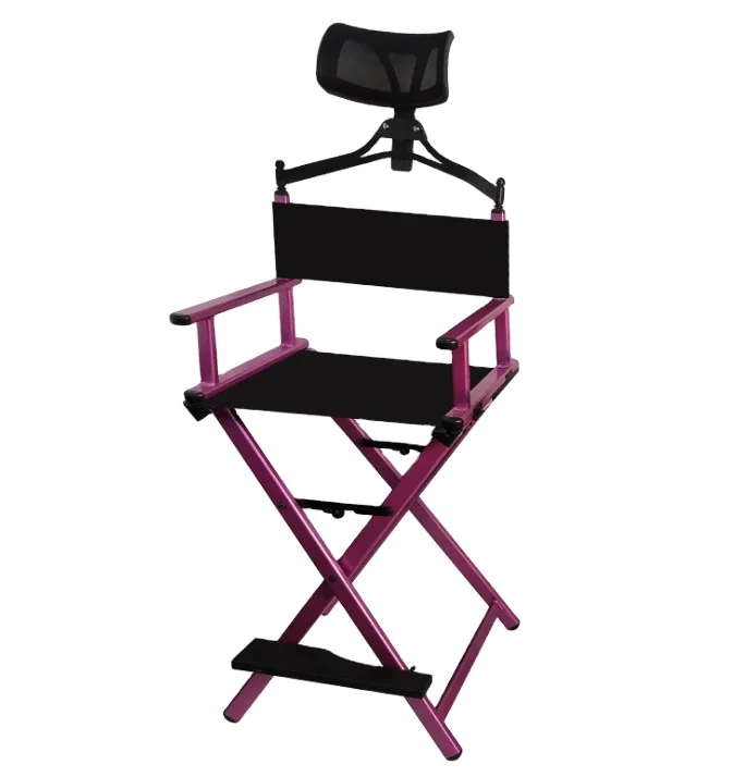 
Aluminum Makeup chair with headrest Directors chair foldable chaise de maquillage professionnel silla de maquillaje 