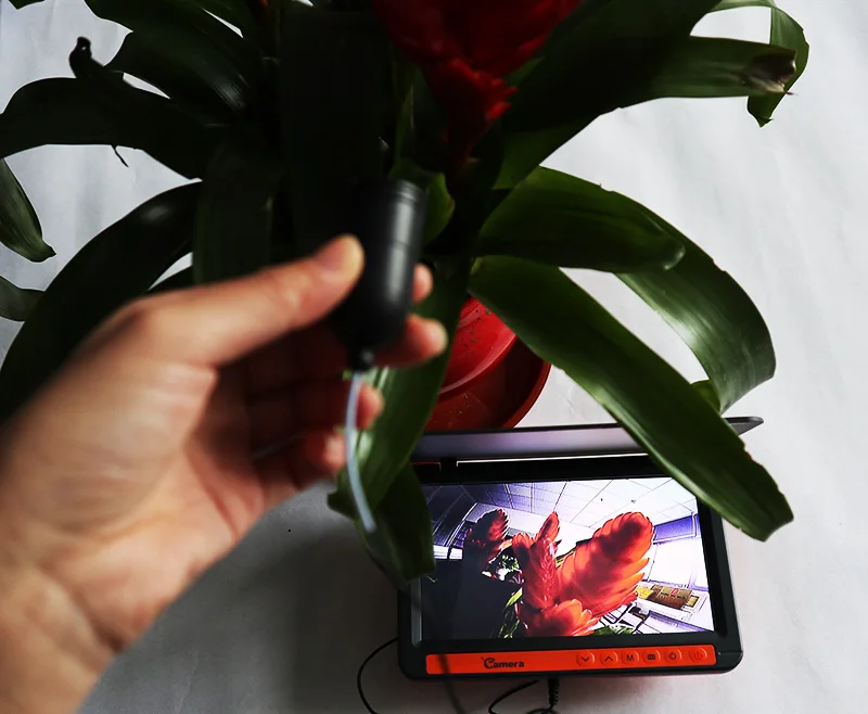 Potable promotion sale fishing tackle visible camera ice/sea fishing 7inch 20m shimmer full color fish fish camera