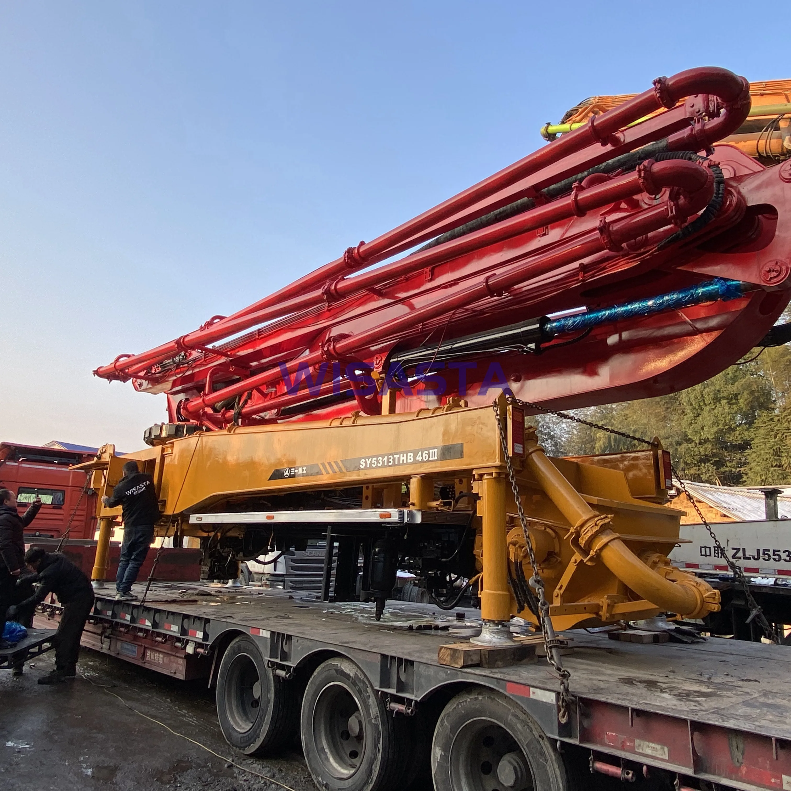 No Truck Concrete pumping equipment for mobile Mounted truck 46M 56 Meters Boom schwing technology Pump