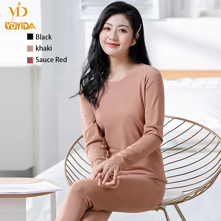 High Quality Women Cotton Sets Long Thermal Underwear Winter Thermo Sleeve women