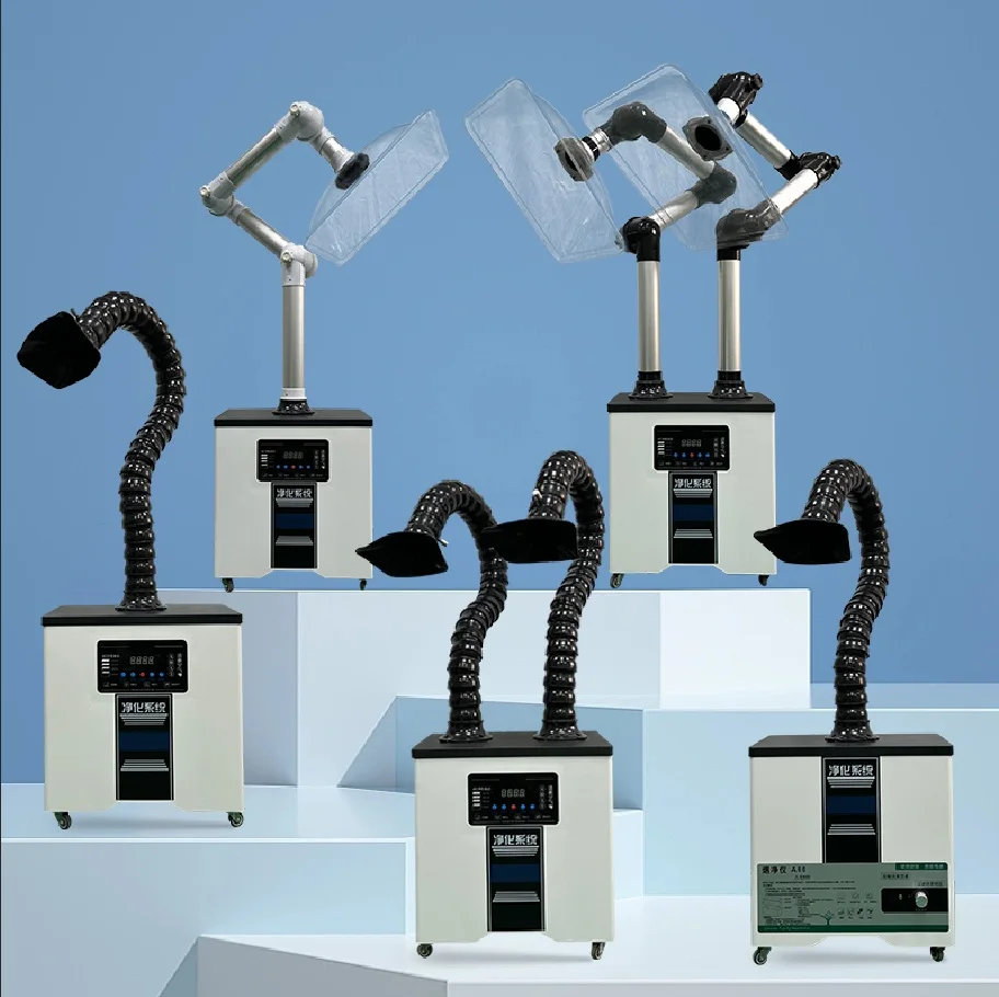 Mobile welding smoke exhauster and smoke purifier for laser sprayer smoke purifying air purifier and welding operation