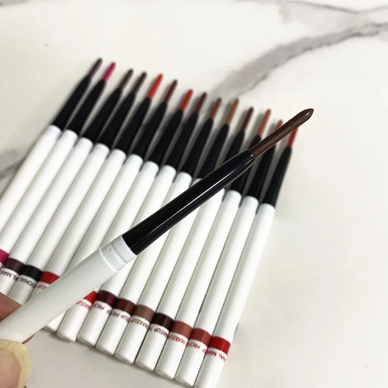 Waterproof Lip Liner Long Lasting Wooden Lipliner Pencil Private Label Matte Make Up Wood and Lipstick